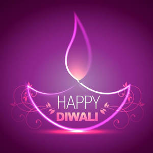 Diwali Neon Pink Poster Wallpaper