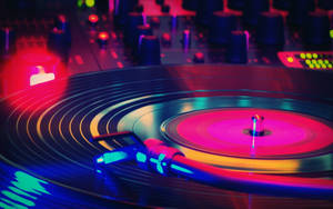 Dj Neon Music Vinyl Wallpaper