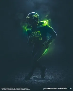 Dk Metcalf Glowing Green Wallpaper