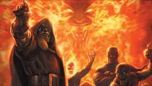 Doctor Doom In Inferno Wallpaper