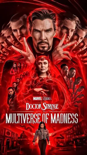 Doctor Strange 2 Red Aesthetic Mobile Wallpaper