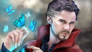 Doctor Strange Superhero Butterflies Wallpaper