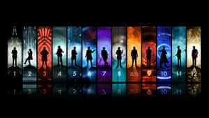 Doctor Who All Doctors Silhouette Wallpaper