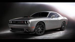 Dodge Challenger In Metallic Silver Paint Wallpaper