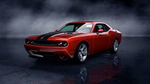 Dodge Challenger Vibrant Red Wallpaper