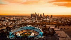 Dodger Stadium Los Angeles Skyline Wallpaper