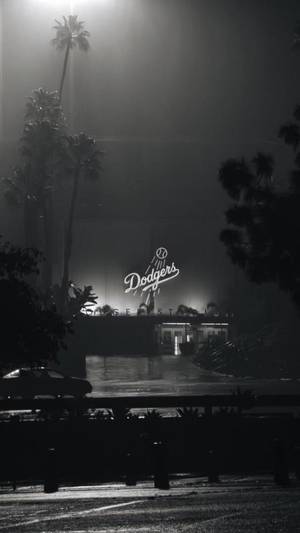 Dodgers Black And White Wallpaper