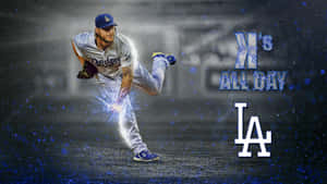 Dodgers Pitcher Artistic Render Wallpaper