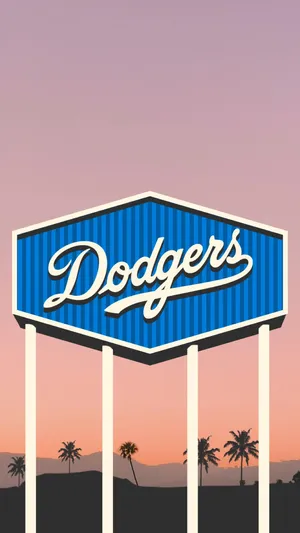 Dodgers Signage Vector Art Wallpaper