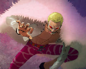 Doflamingo_ Striking_ Pose_ One_ Piece_ Anime Wallpaper