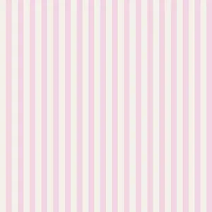 Dollhouse Pink White Stripes Wallpaper