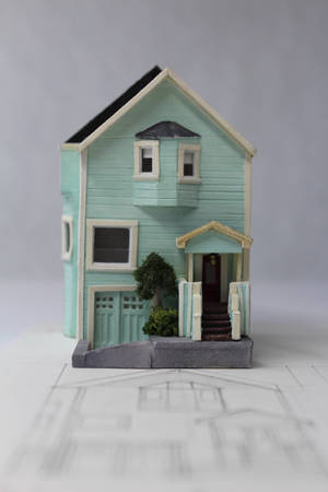 Dollhouse Teal Tour Wallpaper