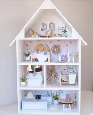 Dollhouse White Aesthetic Wallpaper