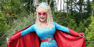 Dolly Parton In Superhero Costume Wallpaper