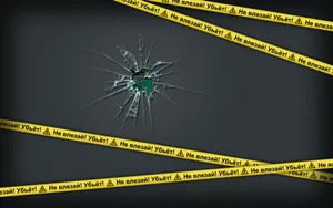 Don't Touch My Computer Broken Glass Wallpaper