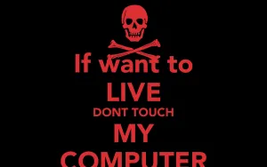 Don't Touch My Computer Live Skull Wallpaper