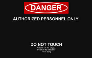 Don't Touch My Computer Plain Black Wallpaper