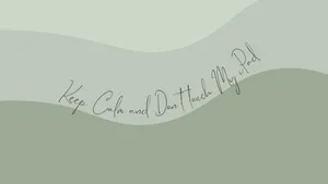 Don’t Touch My Ipad Warning On Green Wallpaper