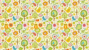 Doodle Art Nature Pattern Wallpaper