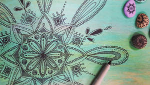 Doodle Mandala Art Pebbles Wallpaper