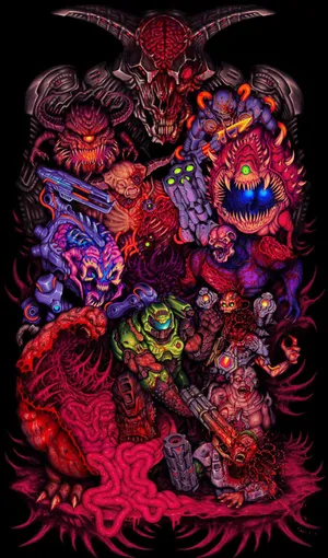 Doom Eternal Iphone Screen Display Wallpaper