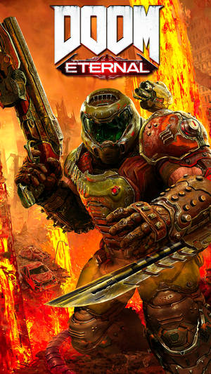 Doomguy Space Marine Doom Phone Wallpaper