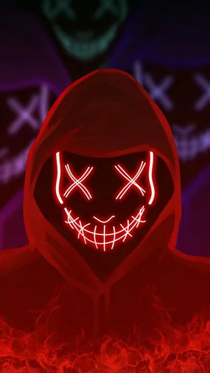 Dope Gangster In Red Hoodie Wallpaper