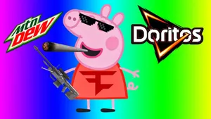 Dope Peppa Pig Meme Laptop Wallpaper