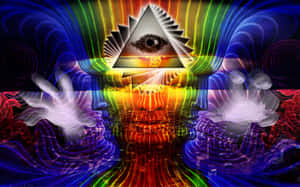 Dope Trippy Illuminati Rainbow Aesthetic Wallpaper