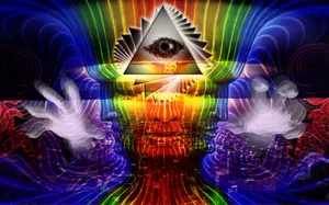 Dope Trippy Illuminati Rainbow Aesthetic Wallpaper