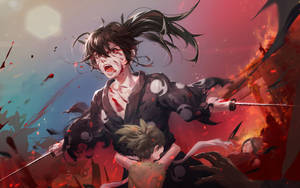 Dororo And Hyakkimaru In A Battle For Redemption Wallpaper