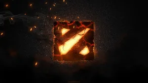Dota 2 Logo Embers Wallpaper