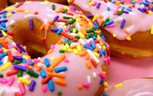 Doughnuts With Candy Sprinkles Wallpaper