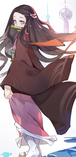 Download The Nezuko Iphone Wallpaper Today And Be As Zen As Nezuko! Wallpaper