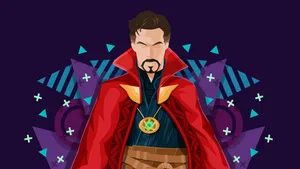 Dr Strange 2d Artwork Many Shapes Wallpaper