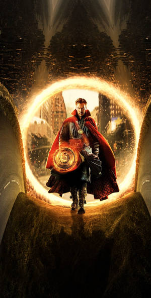 Dr Strange Flaming Ring Tunnel Wallpaper