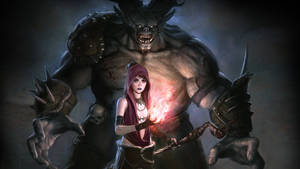 Dragon Age Morrigan And Beast Wallpaper