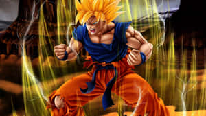 Dragon Ball Z Goku Turning Into Super Saiyan Wallpaper
