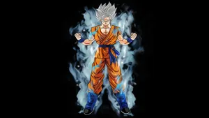 Dragon Ball Z Super Saiyan Smoke-surrounded Goku Wallpaper
