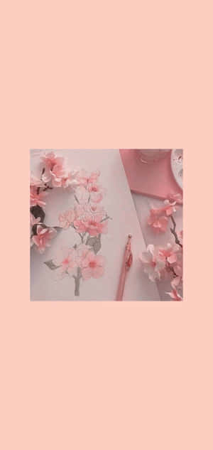 Drawn Aesthetic Cherry Blossom Wallpaper