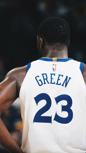 Draymond Green In White Jersey Wallpaper