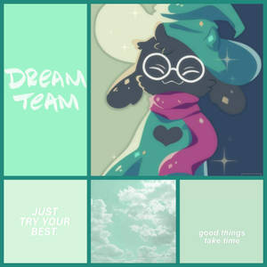 Dream Team Poster Featuring Ralsei Wallpaper
