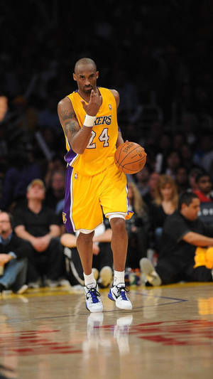 Dribbling The Ball Kobe Bryant Iphone Wallpaper