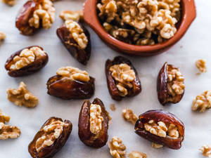 Dried Dates With Walnut Fillings Wallpaper