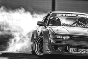 Drift Cars Black And White Nissan Wallpaper