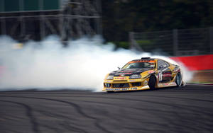 Drift Cars Yellow Toyota Supra Wallpaper