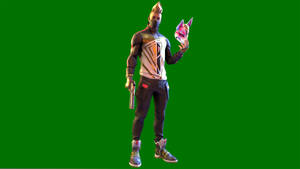 Drift Fortnite In Green Background Wallpaper