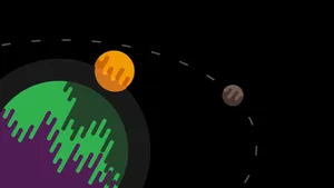 Drippy Outer Space Minimalist Wallpaper