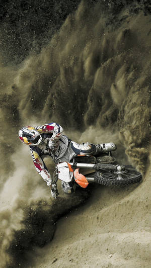 Driving On Sand Ktm Iphone Wallpaper