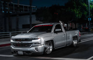 Dropped Truck At Night Wallpaper